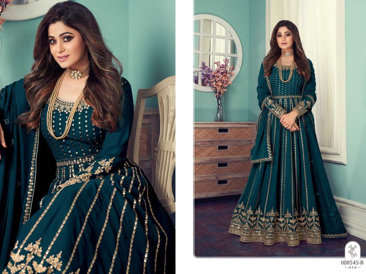 Ynf Georgette KESH504 8545 Gowns Wedding Collections Bollywood Collections Wholesale Embroidery Gowns Sequin Gowns Shamita Shetty Manufacturer- Kapda Export