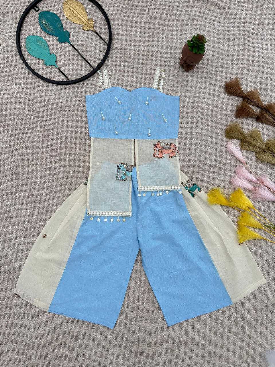 Ynf Khadi RIN107 378 Kids Wear Wholesale Top & Pant Kids Co-ord Set Kids Indo-Western Wear Manufacturer- Kapda Export