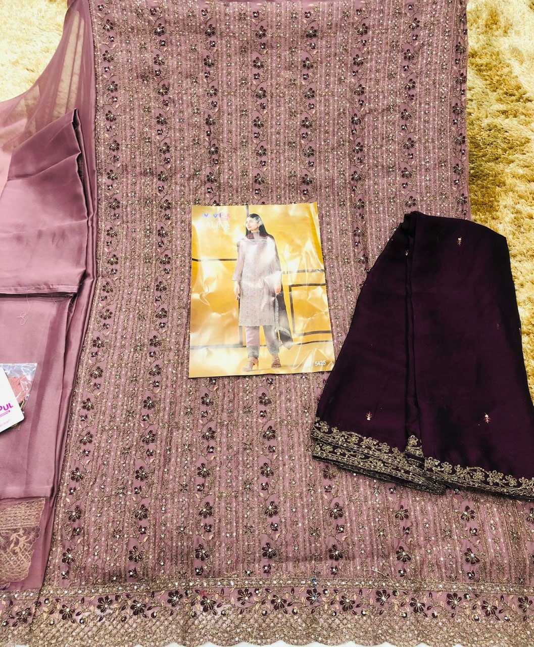 Ynf Net KESH504 5421 Suits & Dresses Wholesale Embroidery Suits Net Suit Semi-Stitched Suits Manufacturer- Kapda Export