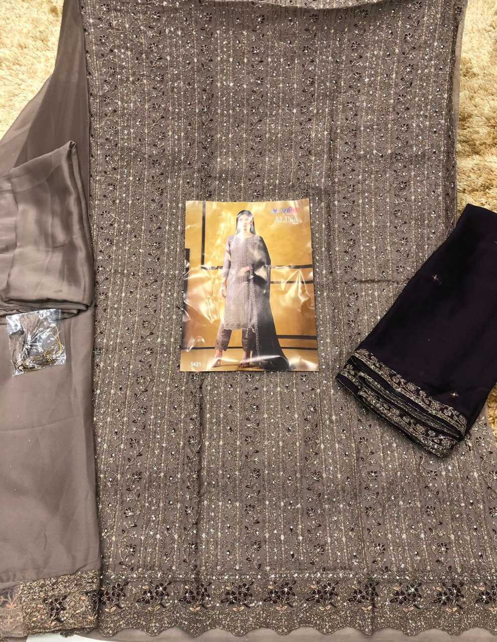 Ynf Net KESH504 5421 Suits & Dresses Wholesale Embroidery Suits Net Suit Semi-Stitched Suits Manufacturer- Kapda Export