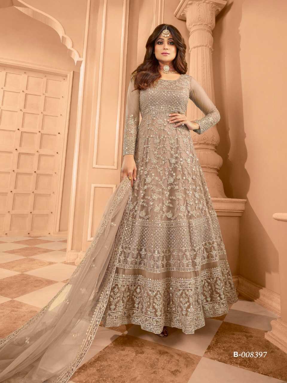 Ynf Net KESH504 8397 Gowns Wedding Collections Bollywood Collections Wholesale Net Gowns Sequin Gowns Shamita Shetty Manufacturer- Kapda Export