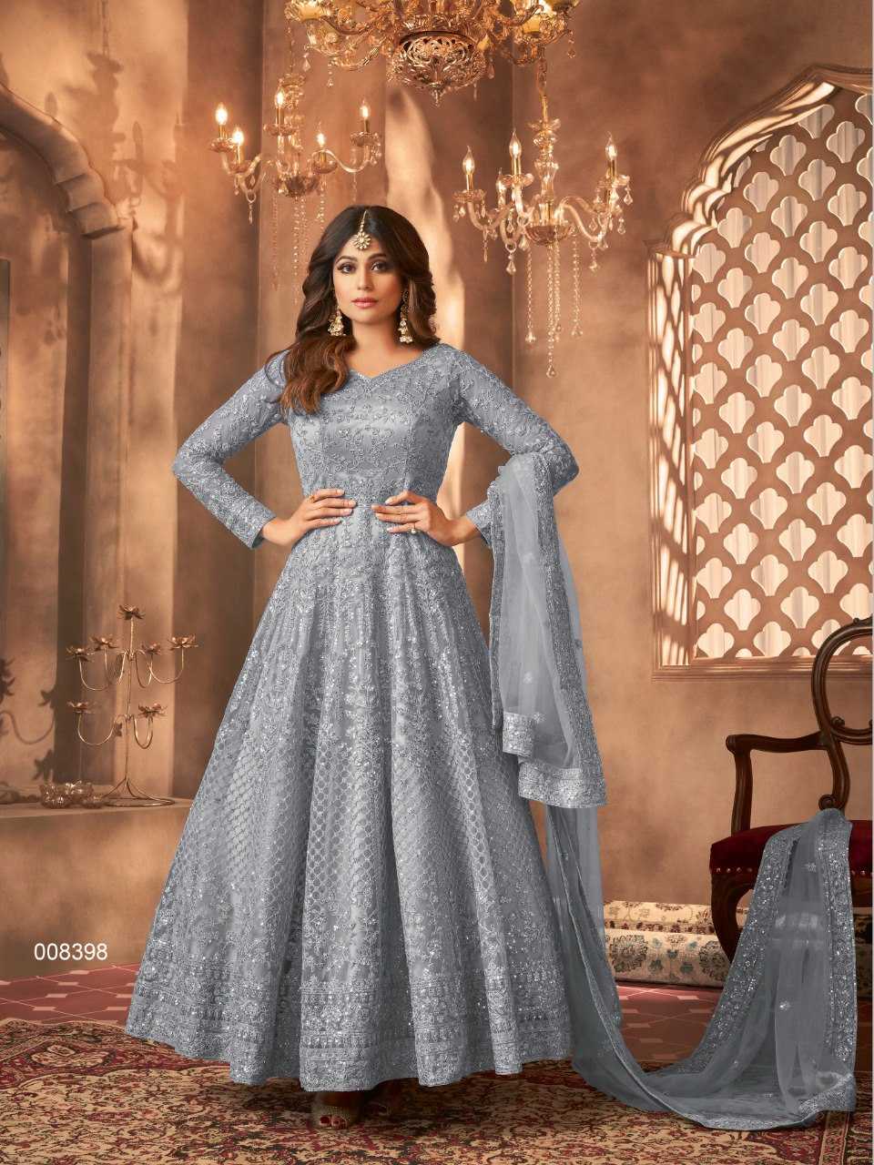 Ynf Net KESH504 8398 Gowns Wedding Collections Bollywood Collections Wholesale Embroidery Gowns Sequin Gowns Shamita Shetty Manufacturer- Kapda Export