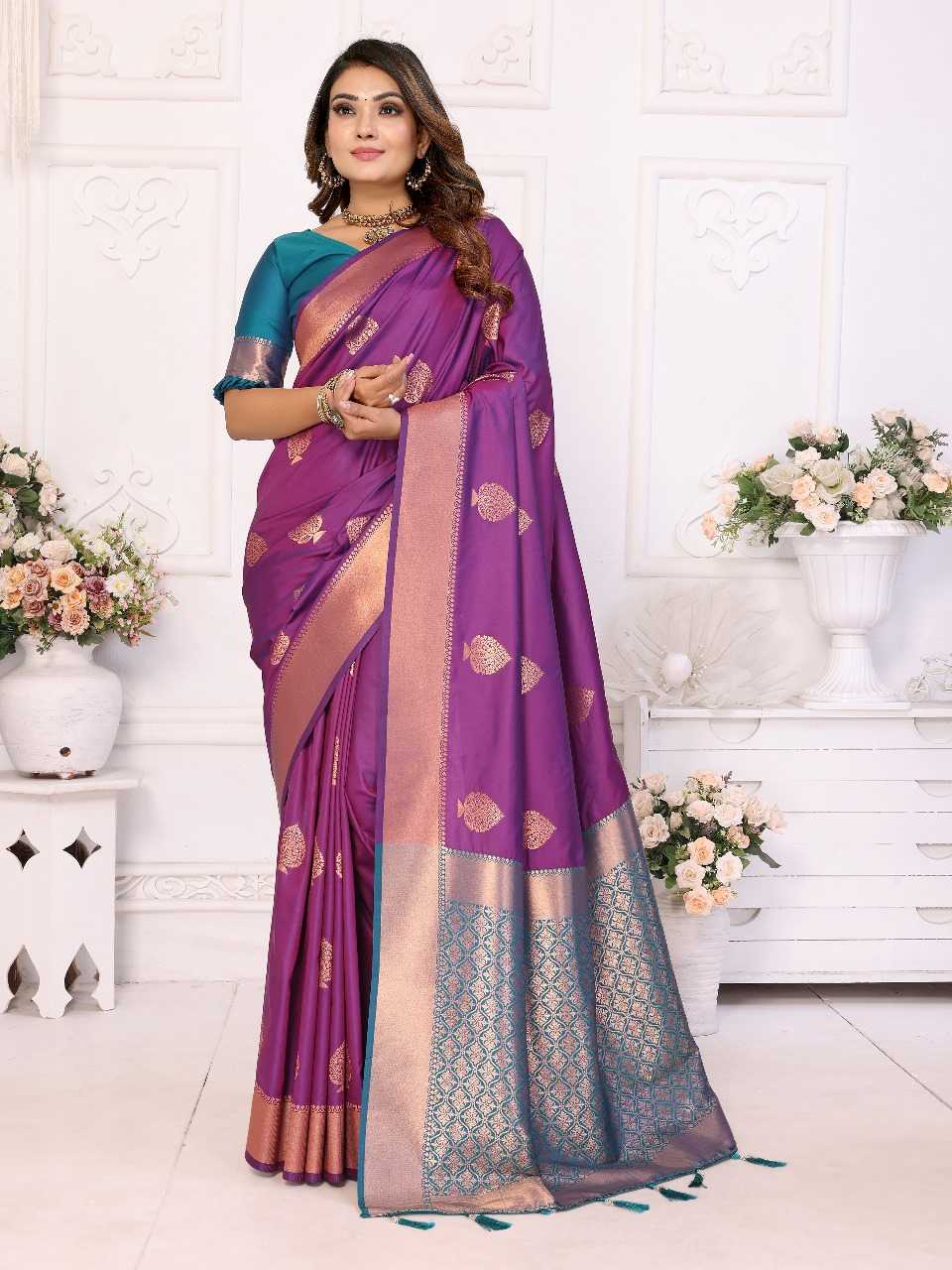 Ynf Soft Silk RIN144 vardhman Silk Sarees Wedding Collections Festive Collections Wholesale Soft Silk Sarees Banarasi Silk Sarees With Zari Work Bridesmaid Outfits Manufacturer- Kapda Export