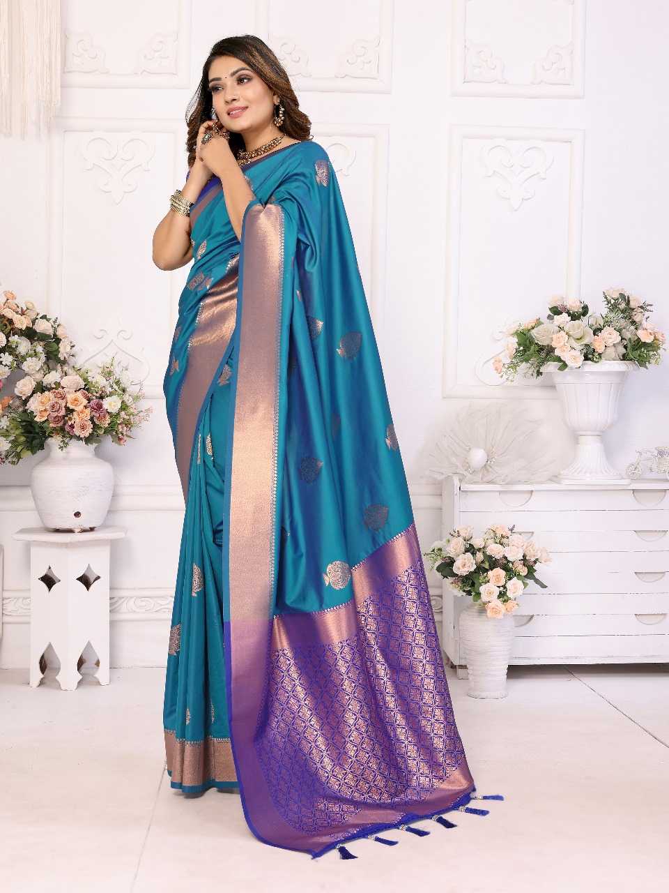 Ynf Soft Silk RIN144 vardhman Silk Sarees Wedding Collections Festive Collections Wholesale Soft Silk Sarees Banarasi Silk Sarees With Zari Work Bridesmaid Outfits Manufacturer- Kapda Export