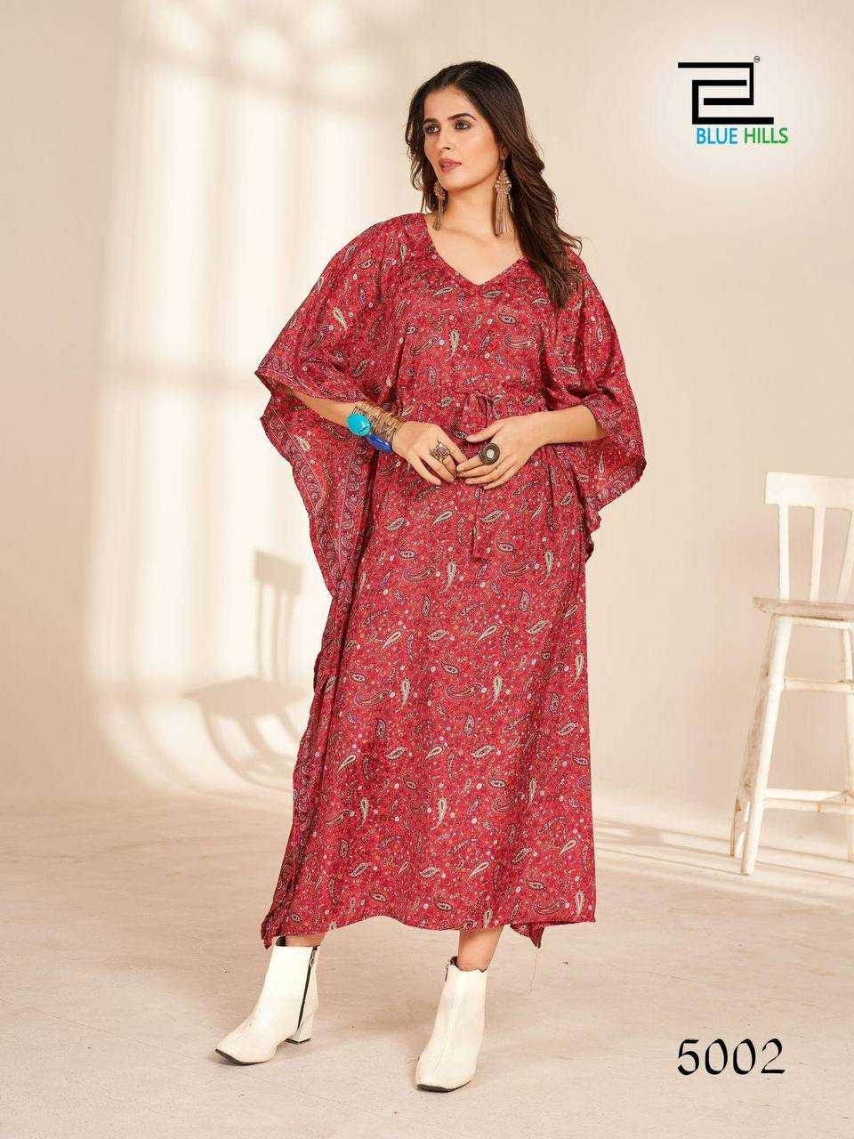 Ynf Heavy Crepe RIN125 Kaftan vol 2.0 Kurti Wholesale Kaftan Kurtis Manufacturer- Kapda Export