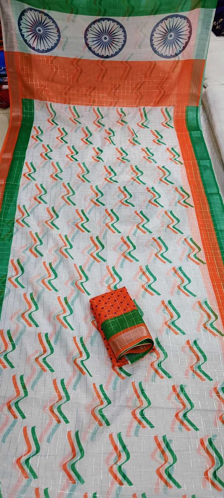 Ynf Linen RIN203 INDIA Sarees Festive Collections Wholesale Indian Sarees Linen Sarees Independence Day Collections Manufacturer- Kapda Export