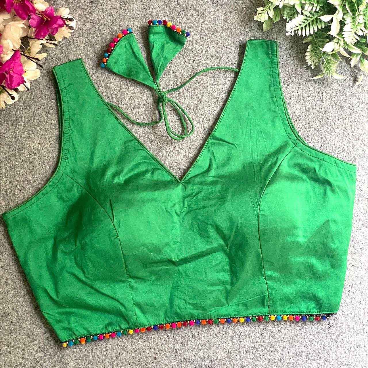 Ynf Banarasi Soft Silk KESH571 SHYAMA PRIRY Readymade Blouses Wholesale Blouse V-Neck Blouses Printed Blouse Manufacturer- Kapda Export