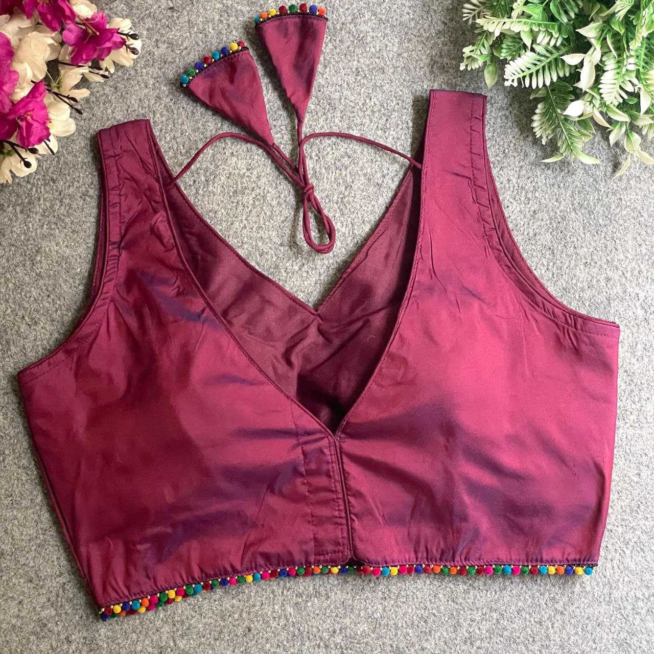 Ynf Banarasi Soft Silk KESH571 SHYAMA PRIRY Readymade Blouses Wholesale Blouse V-Neck Blouses Printed Blouse Manufacturer- Kapda Export