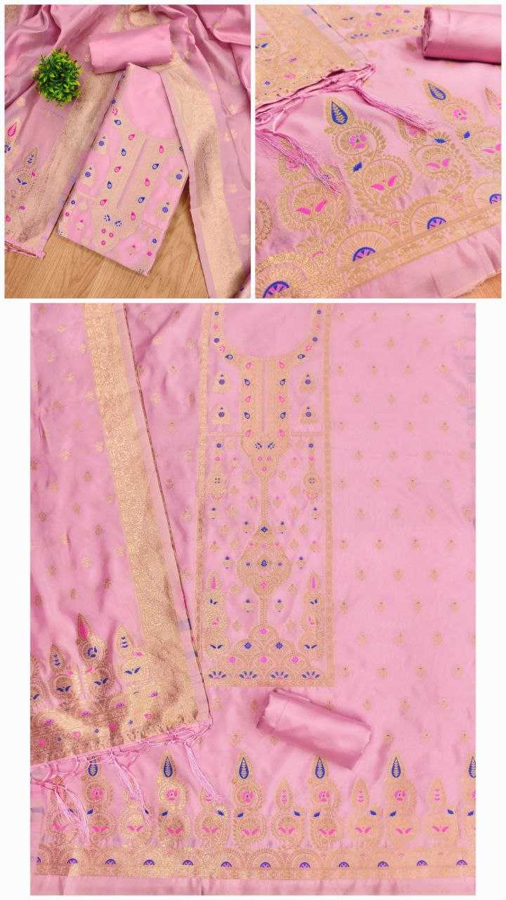 Ynf Banarasi Soft Silk RIN221 pure zari Banarasi silk Suits & Dresses Wholesale Unstitched Suits Suit Material Semi-Stitched Suits Manufacturer- Kapda Export