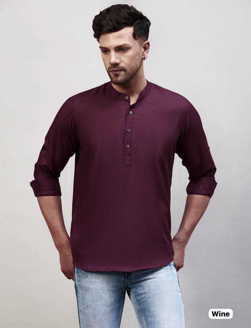 Ynf Cotton RIN125 *Tradition 2.0 Mens Wear Wholesale Mens Kurtas Men Short Kurta Manufacturer- Kapda Export