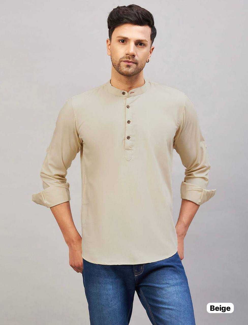 Ynf Cotton RIN125 *Tradition 2.0 Mens Wear Wholesale Mens Kurtas Men Short Kurta Manufacturer- Kapda Export