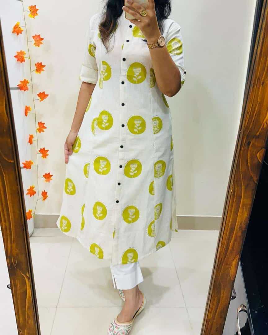 Ynf Cotton RIN226 EMRISH Kurti Wholesale Printed Kurtis Fancy Kurti Full Sleeve Kurti Manufacturer- Kapda Export