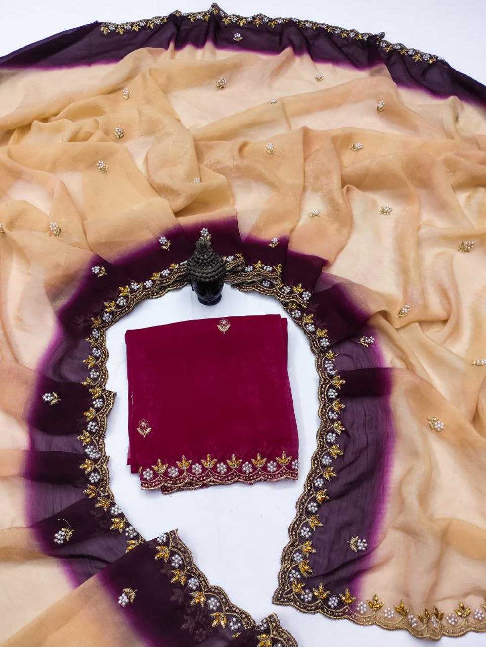 Ynf Crush Silk KESH588 DIYA Sarees Wholesale Party Wear Sarees Fancy Sarees Ruffle Sarees Manufacturer- Kapda Export