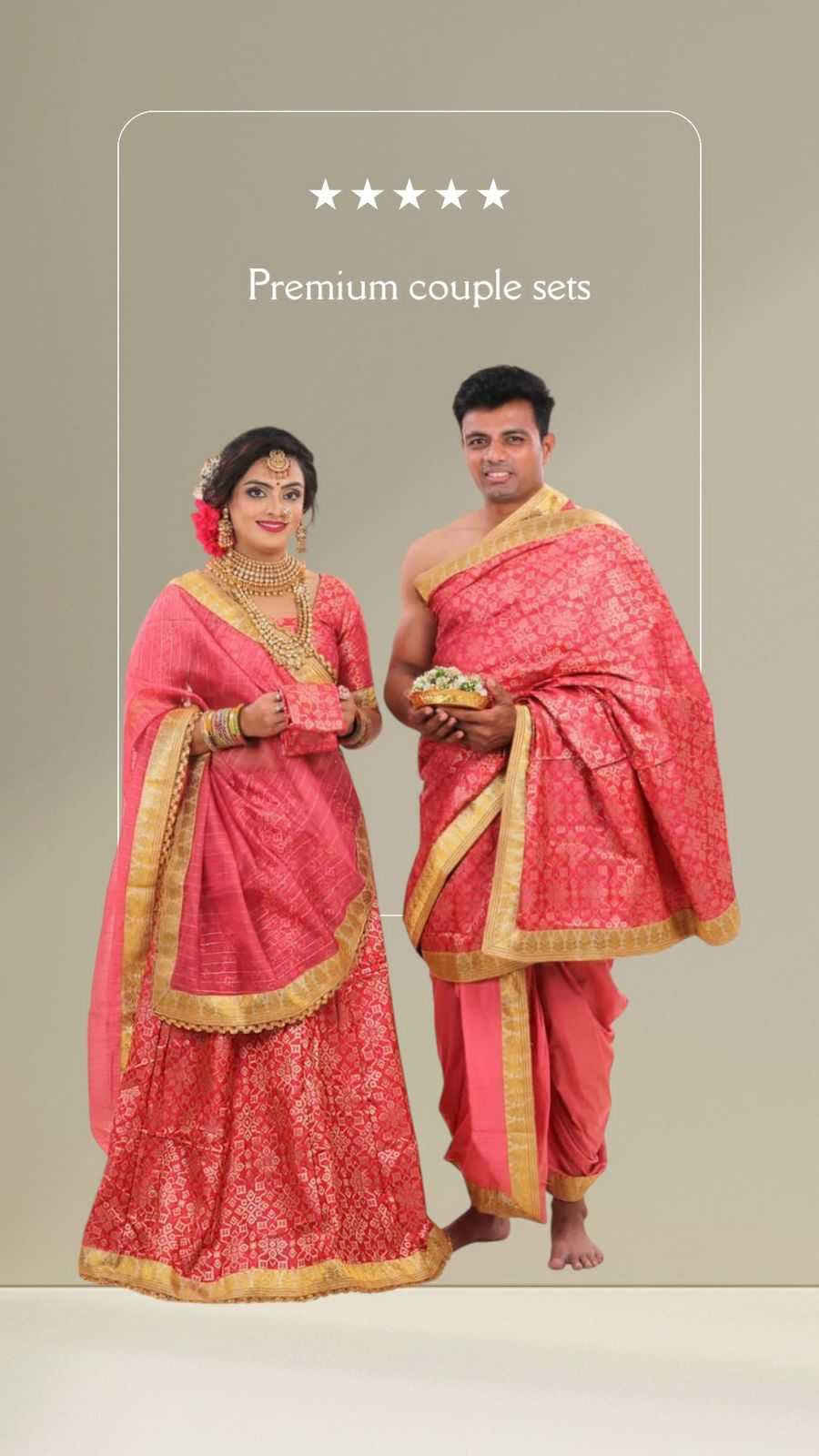 Ynf Fancy KESH581 01 Couple Wear Wholesale Couple Matching Ethnic Outfits Festive Matching Couple Dresses Designer Ethnic Outfits for Couples Manufacturer- Kapda Export