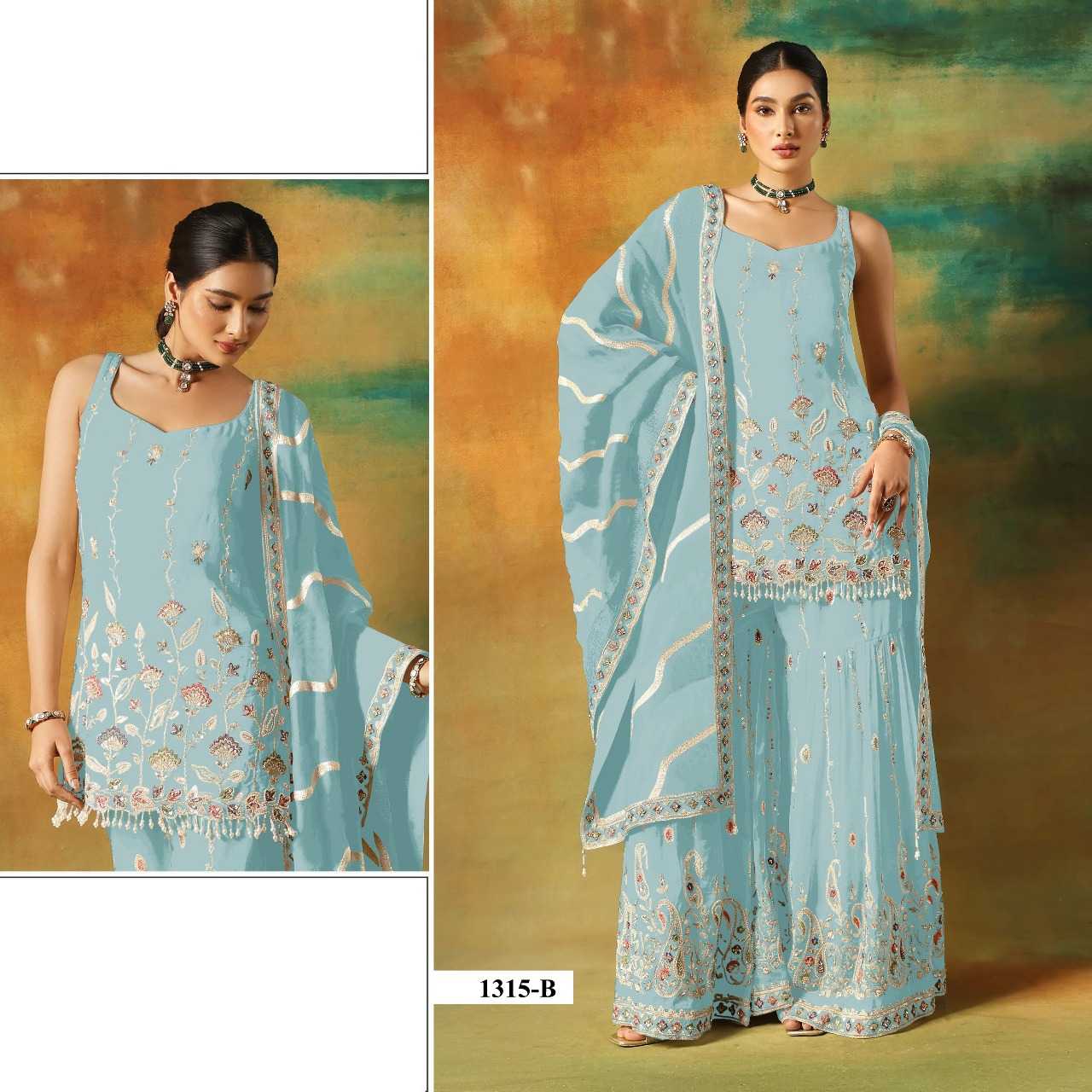 Ynf Faux Georgette RIN197 5023 Suits & Dresses Wholesale Party wear suits Bridal Suits Designer Suits Manufacturer- Kapda Export