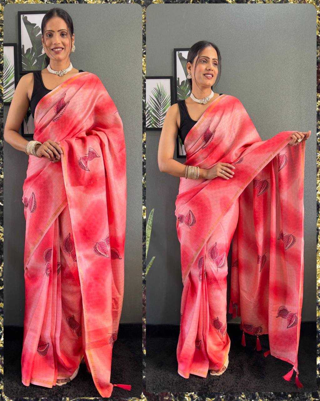 Ynf Khadi Cotton KESH554 PAN KHADI LINNEN Silk Sarees Wholesale Bhagalpuri Silk Sarees Khadi Silk Sarees Zari Border Silk Sarees Manufacturer- Kapda Export