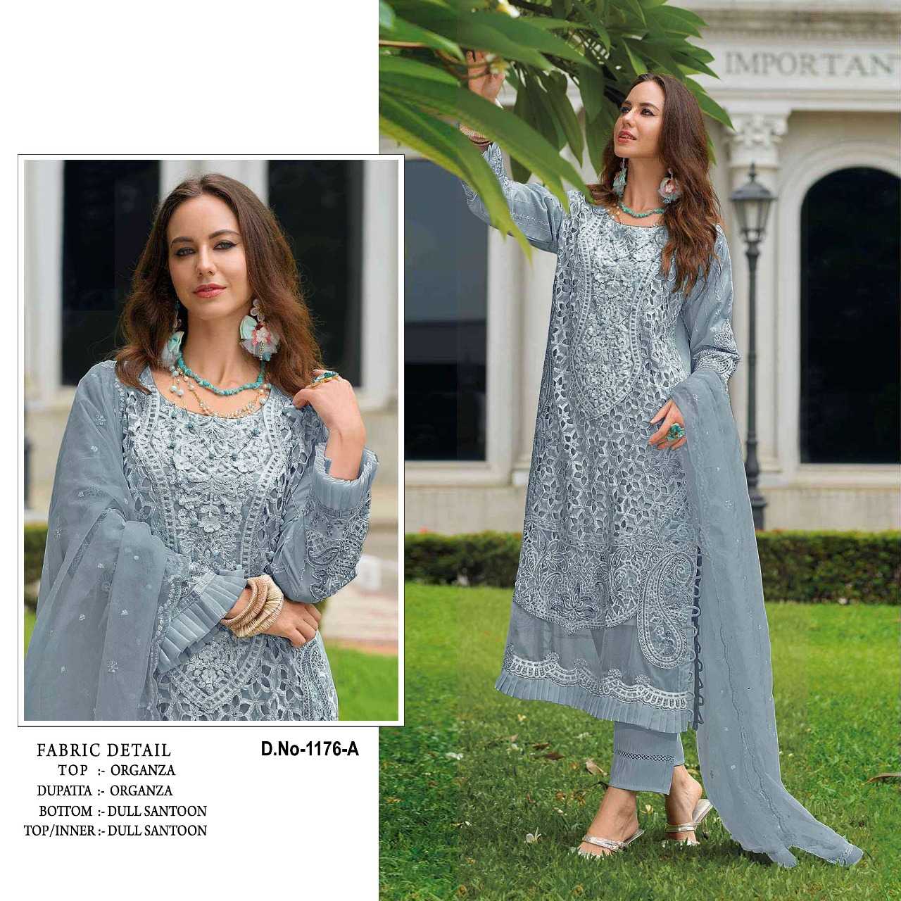 Ynf Organza RIN197 5011 Suits & Dresses Wholesale Party wear suits Bridal Suits Designer Suits Manufacturer- Kapda Export