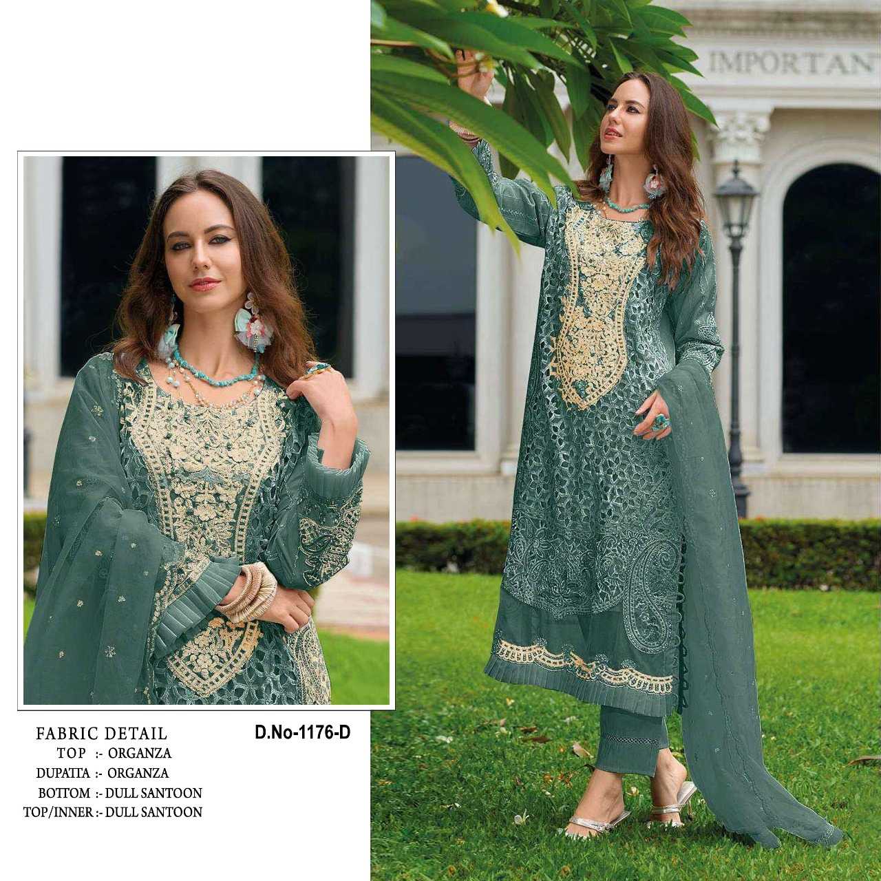 Ynf Organza RIN197 5011 Suits & Dresses Wholesale Party wear suits Bridal Suits Designer Suits Manufacturer- Kapda Export