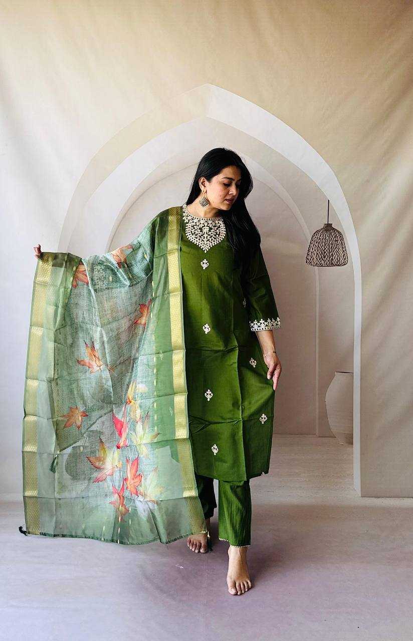 Ynf Premium Roman Silk KESH601 215 Kurti Wholesale Party Wear Kurtis Kurti Bottom With Dupatta Gota Patti Kurtis Manufacturer- Kapda Export