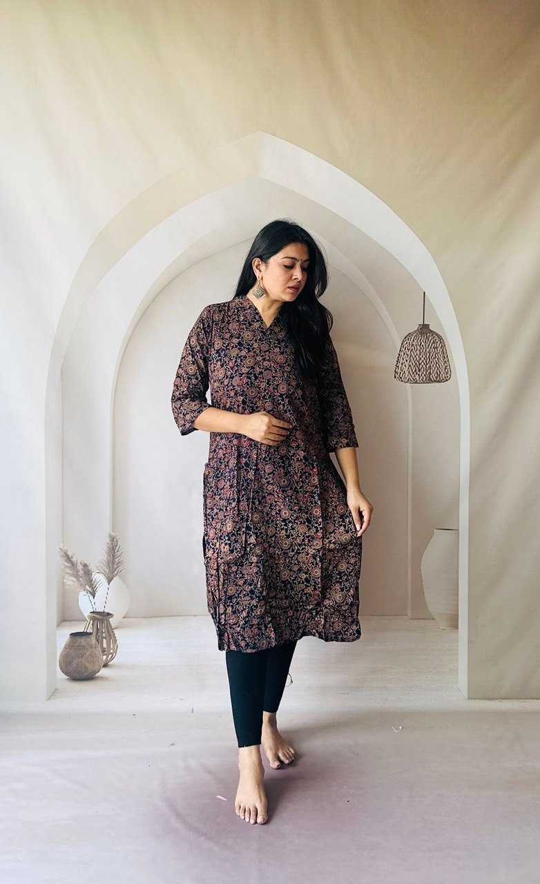 Ynf Pure Cotton KESH601 211 Kurti Wholesale Festive Kurtis Printed Kurtis Jaipuri Kurti Manufacturer- Kapda Export