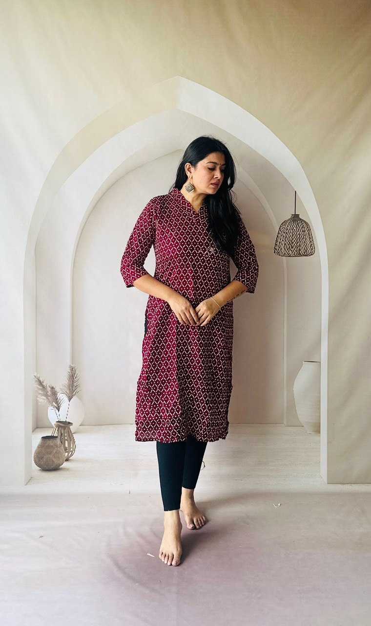 Ynf Pure Cotton KESH601 211 Kurti Wholesale Festive Kurtis Printed Kurtis Jaipuri Kurti Manufacturer- Kapda Export