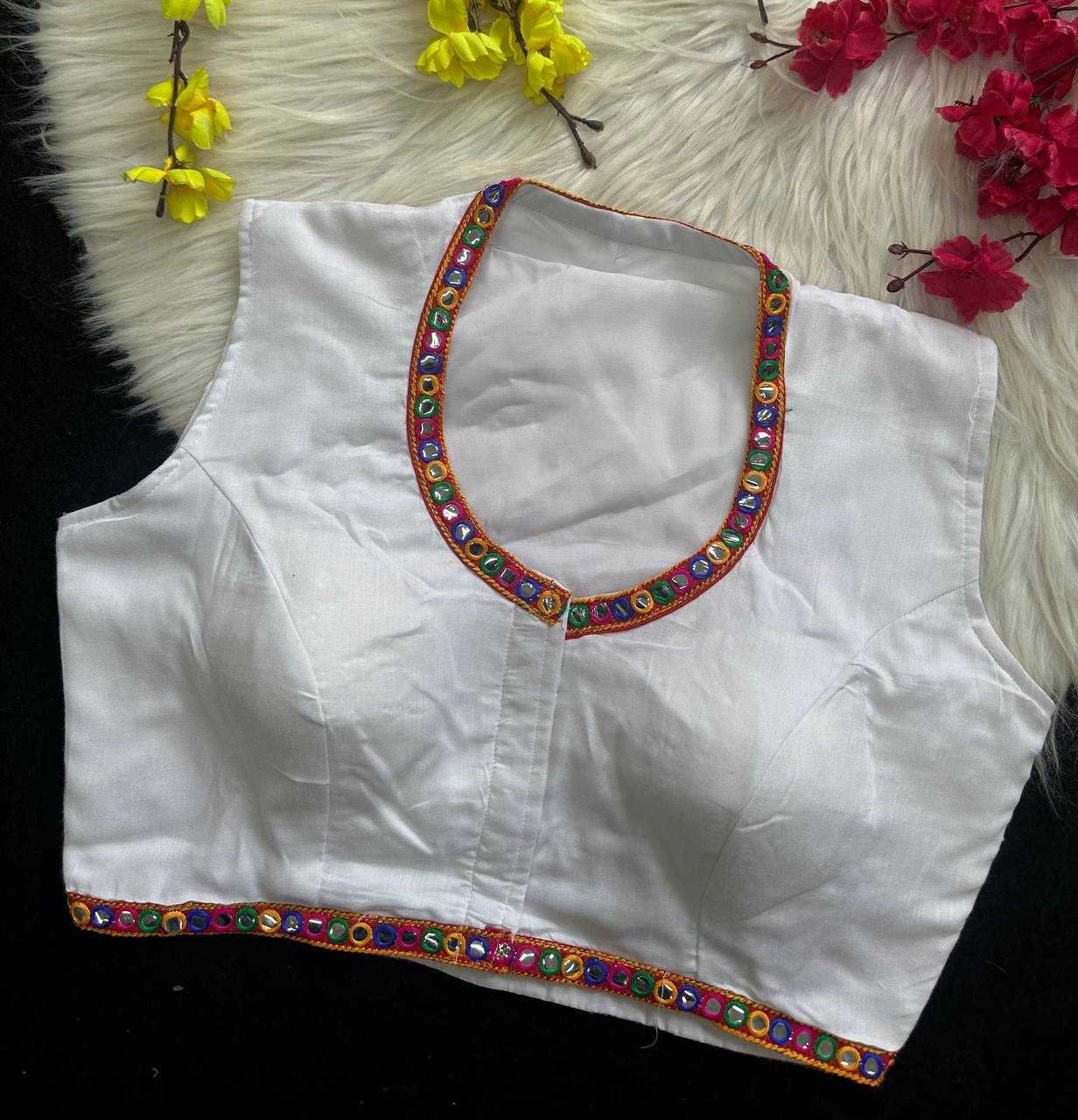 Ynf Pure Rayon KESH388 001 Readymade Blouses Wholesale Kutch Work Blouses Navratri Blouses Manufacturer- Kapda Export