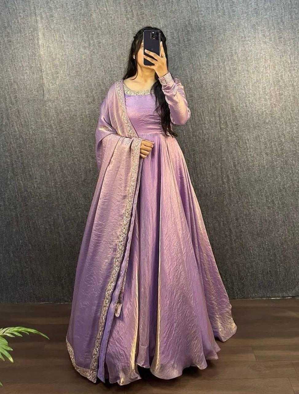 Ynf Silk KESH175 Fendi Silk Kurti Wholesale Designer Kurtis Anarkali Kurtis Floor-Length Kurtis Manufacturer- Kapda Export