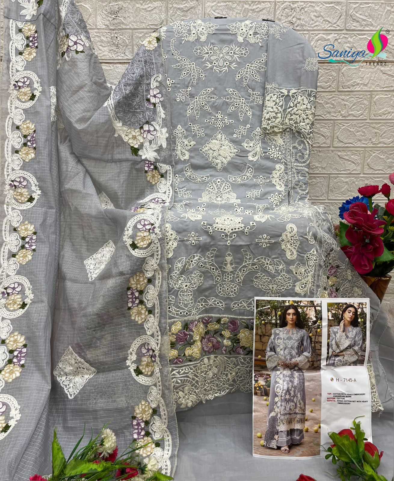 Ynf Cotton KESH586 SANIYA 7146 Kurti Wholesale Party Wear Kurtis Designer Kurtis Chikankari Kurtis Manufacturer- Kapda Export
