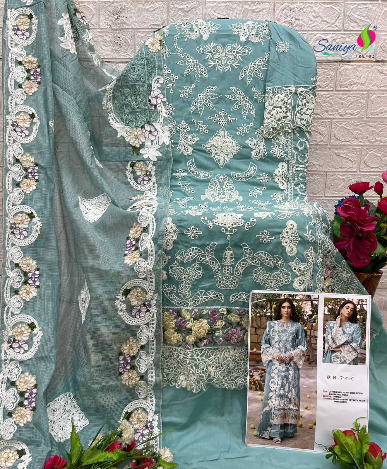 Ynf Cotton KESH586 SANIYA 7146 Kurti Wholesale Party Wear Kurtis Designer Kurtis Chikankari Kurtis Manufacturer- Kapda Export