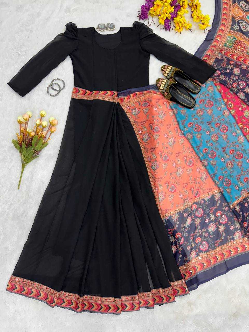 Ynf Faux Georgette KESH570 230 Sarees Wholesale Party Wear Sarees Printed Sarees Saree Gown Manufacturer- Kapda Export