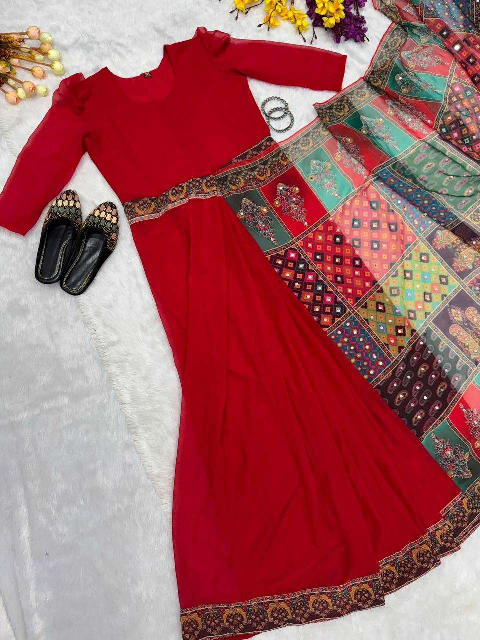 Ynf Faux Georgette KESH570 230 Sarees Wholesale Party Wear Sarees Printed Sarees Saree Gown Manufacturer- Kapda Export