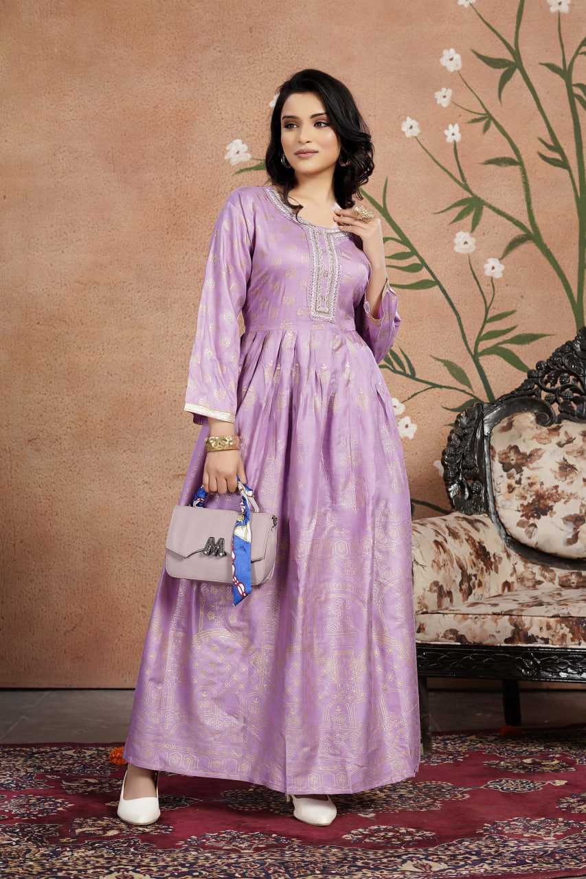 Ynf Heavy Rayon KESH502 102 Gowns Festive Collections Wholesale Embroidery Gowns Party Wear Gowns Simple Gowns Manufacturer- Kapda Export