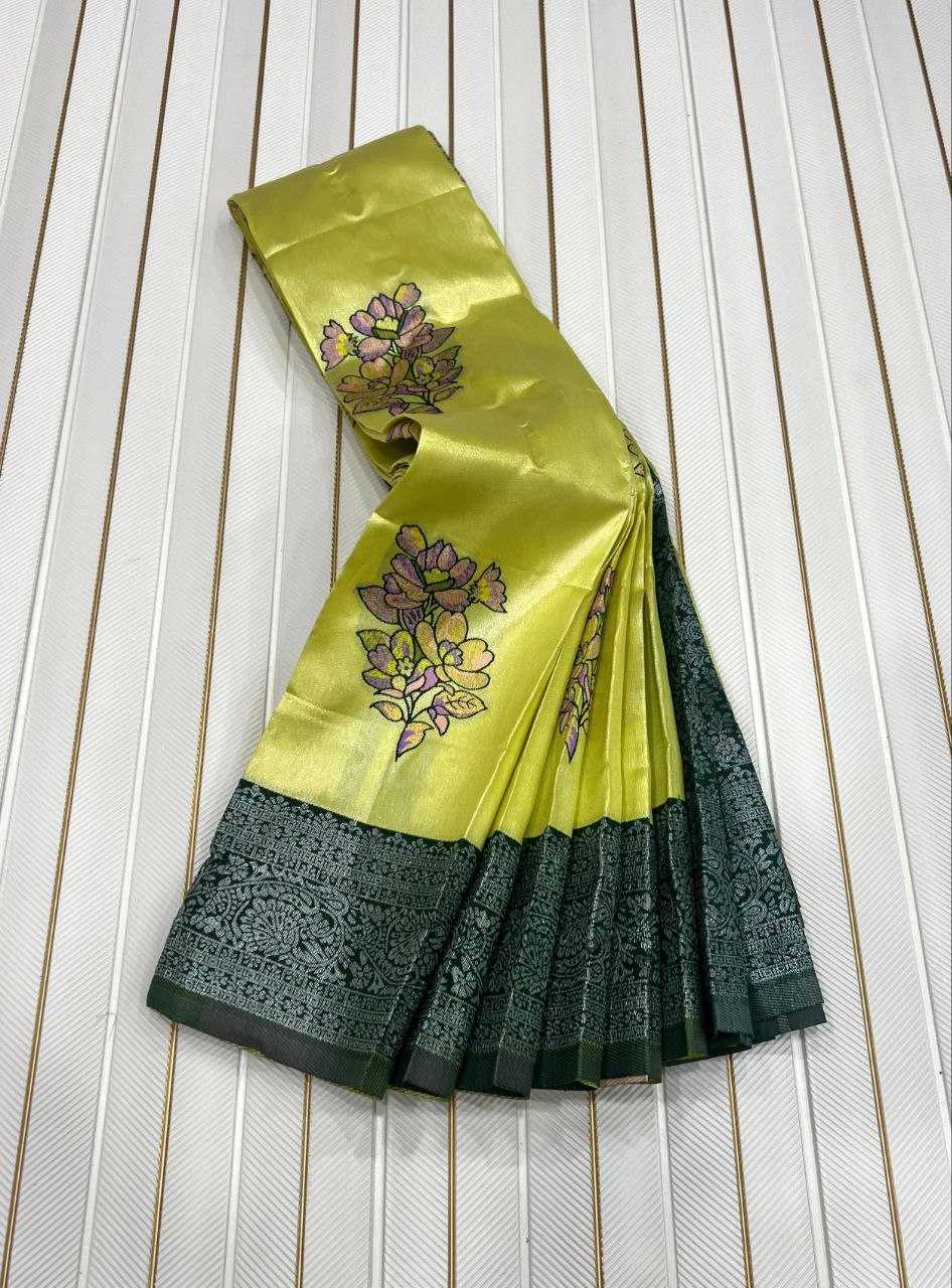 Ynf Jacquard RIN225 995 Silk Sarees Wholesale Pattu Sarees Zari Border Silk Sarees Embroidered Silk Sarees Manufacturer- Kapda Export