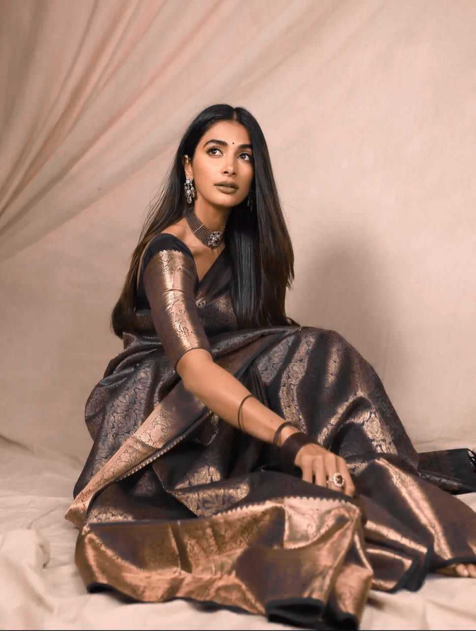 Ynf Lichi Silk KESH577 CM-915 Sarees Bollywood Collections Festive Collections Wholesale Jacquard Saree Silk Sarees Pooja Hedge Manufacturer- Kapda Export