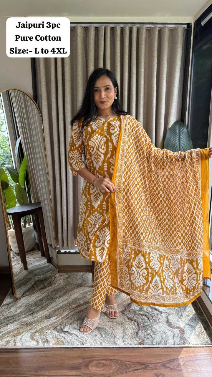 Ynf Premium Roman Silk KESH530 JAIPURI COTTON Kurti Wholesale Casual Kurtis Printed Kurtis Jaipuri Kurti Manufacturer- Kapda Export