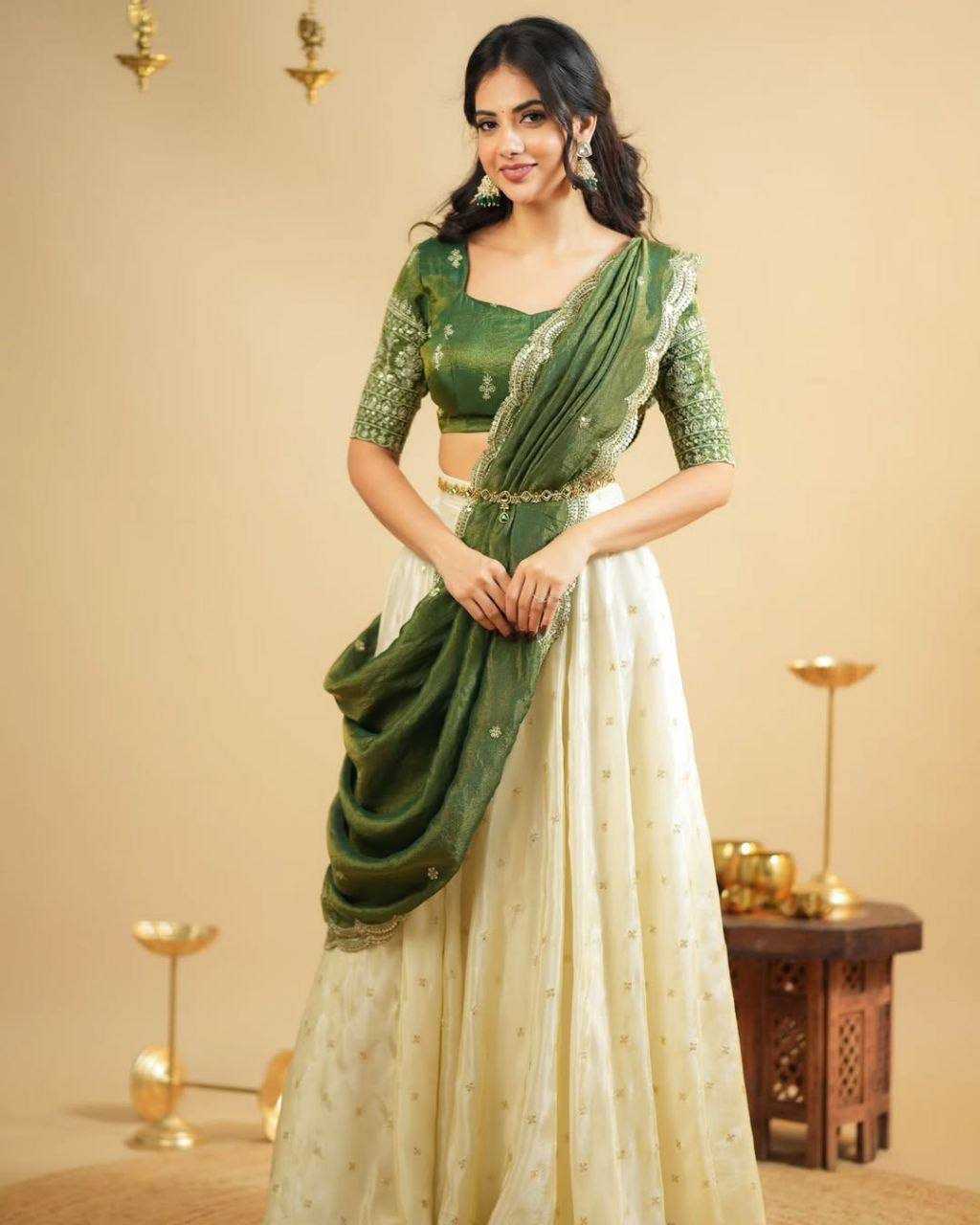 Ynf Shimmer silk KESH598 VNX1072 Sarees Festive Collections Wholesale Lehenga Sarees Half Sarees Onam Collections Manufacturer- Kapda Export