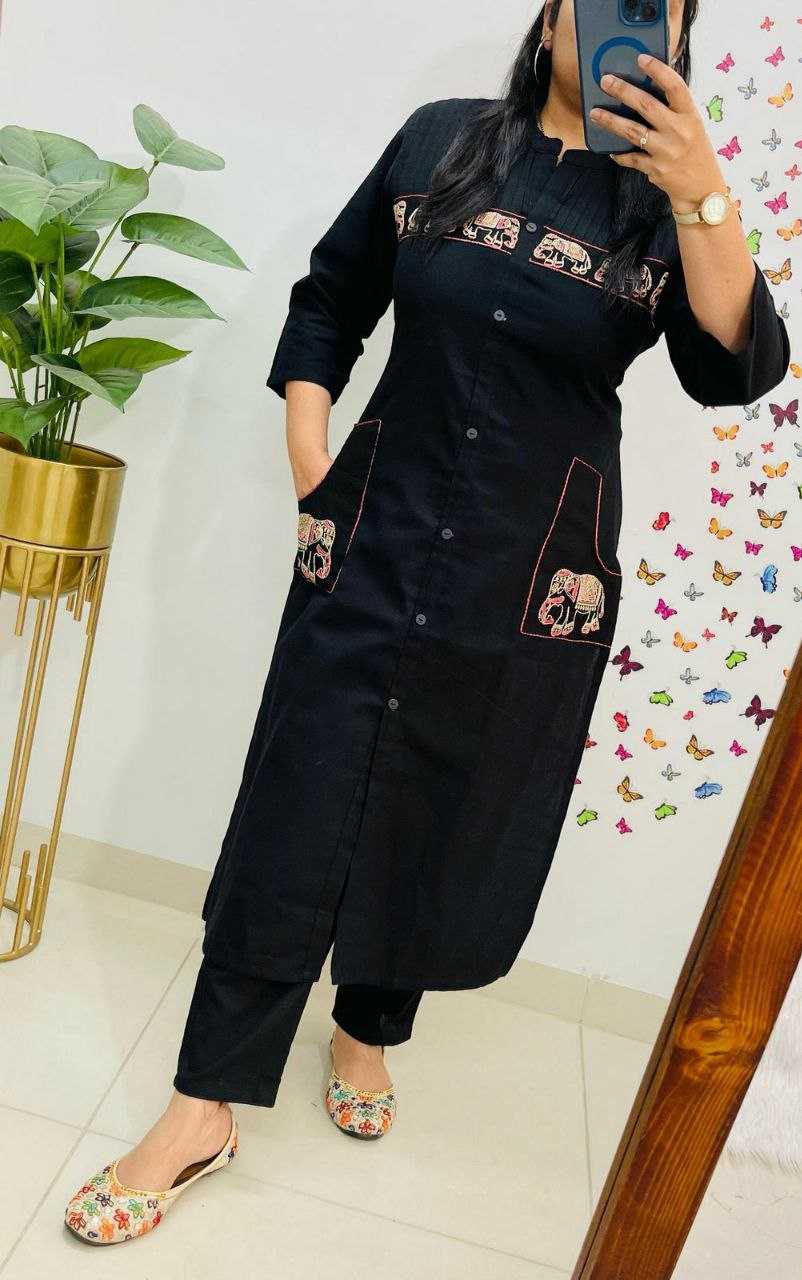 Ynf Cotton KESH613 230 Kurti Festive Collections Wholesale Cotton Kurtis Embroidered Kurtis Kurtis With Pockets Manufacturer- Kapda Export