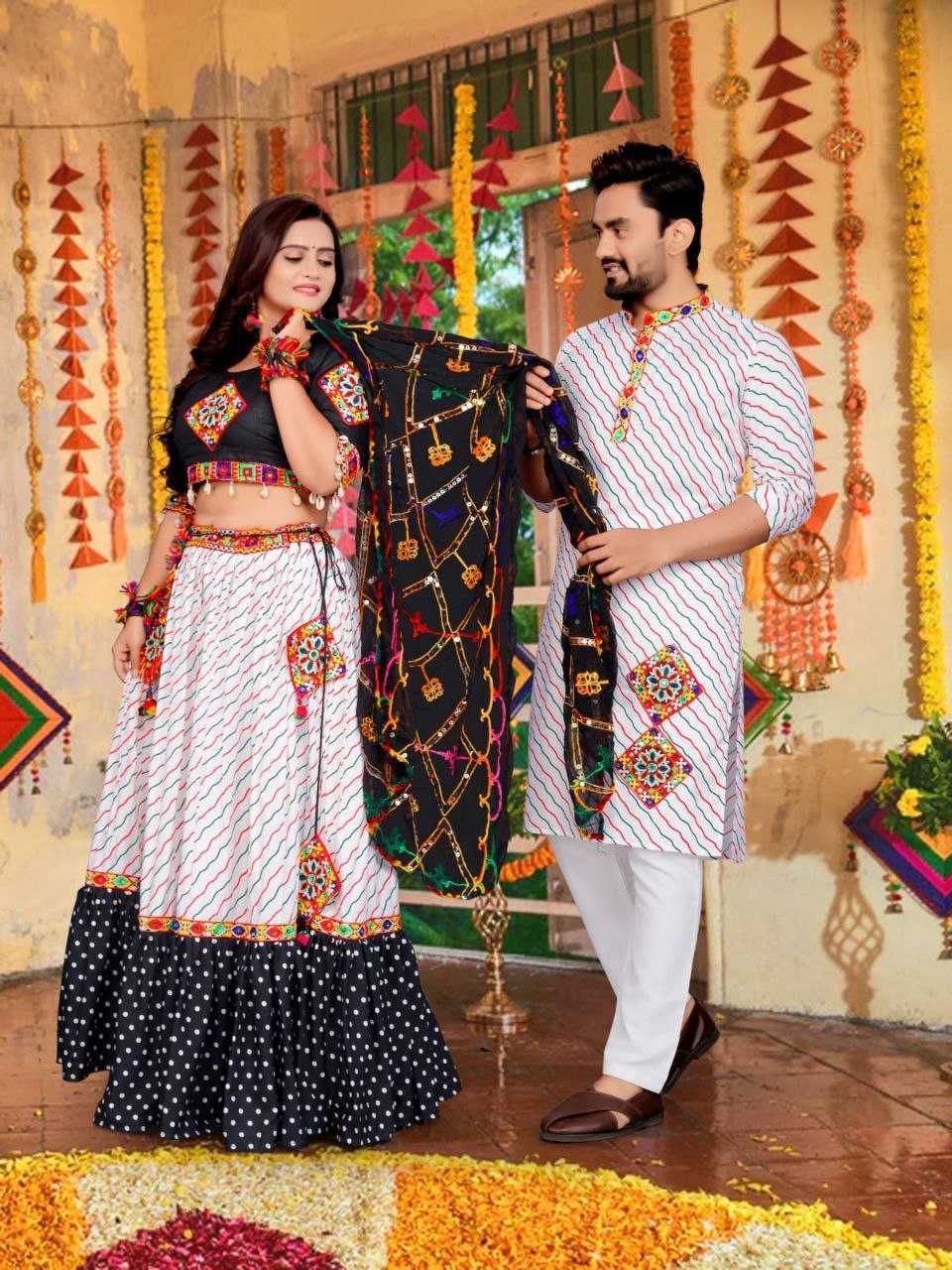 Ynf Cotton KESH625 KODI Couple Wear Wholesale Couple Matching Ethnic Outfits Festive Matching Couple Dresses Designer Ethnic Outfits for Couples Manufacturer- Kapda Export