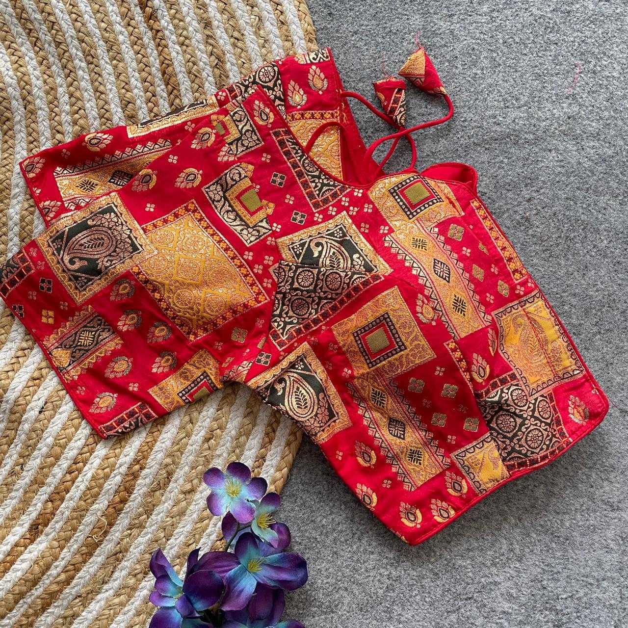 Ynf Dola Silk KESH426 PINKI10 Readymade Blouses Festive Collections Wholesale V-Neck Blouses Party Wear Blouse Silk Blouse Manufacturer- Kapda Export