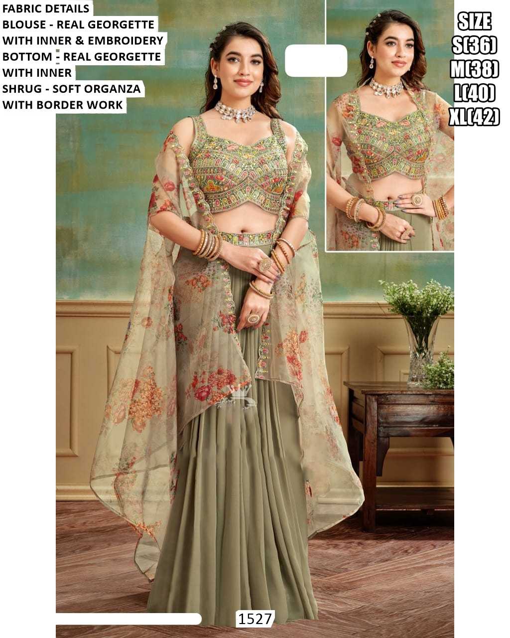 Ynf Georgette KESH481 1519 Suits & Dresses Wedding Collections Wholesale Designer dresses Party Wear Dresses Sangeet Outfits Manufacturer- Kapda Export