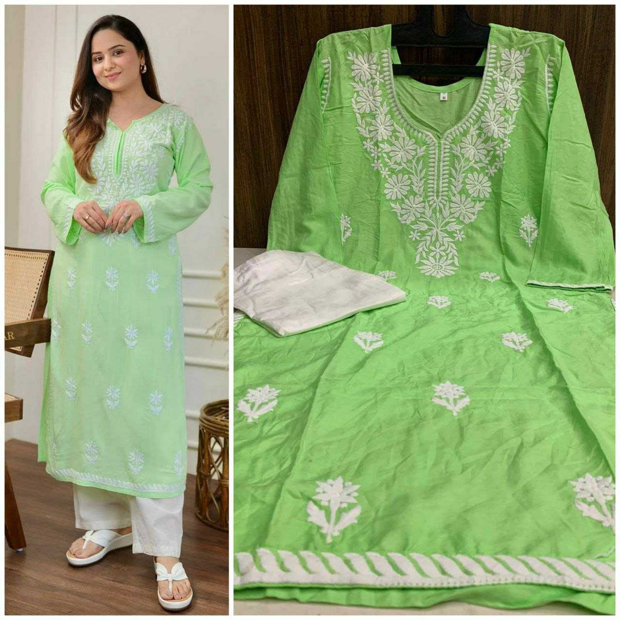 Ynf Rayon KESH613 103 Kurti Plus Size Collections Wholesale Festive Kurtis Designer Kurtis Chikankari Kurtis Manufacturer- Kapda Export