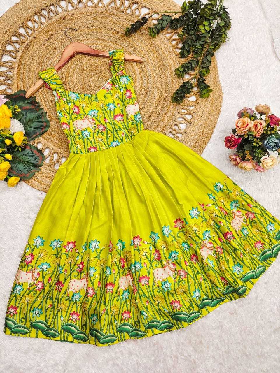 Ynf Soft Cotton KESH619 PICHWAI Kids Wear Wedding Collections Festive Collections Wholesale Kids Gown Kids Frocks Girls Cotton Frocks Manufacturer- Kapda Export