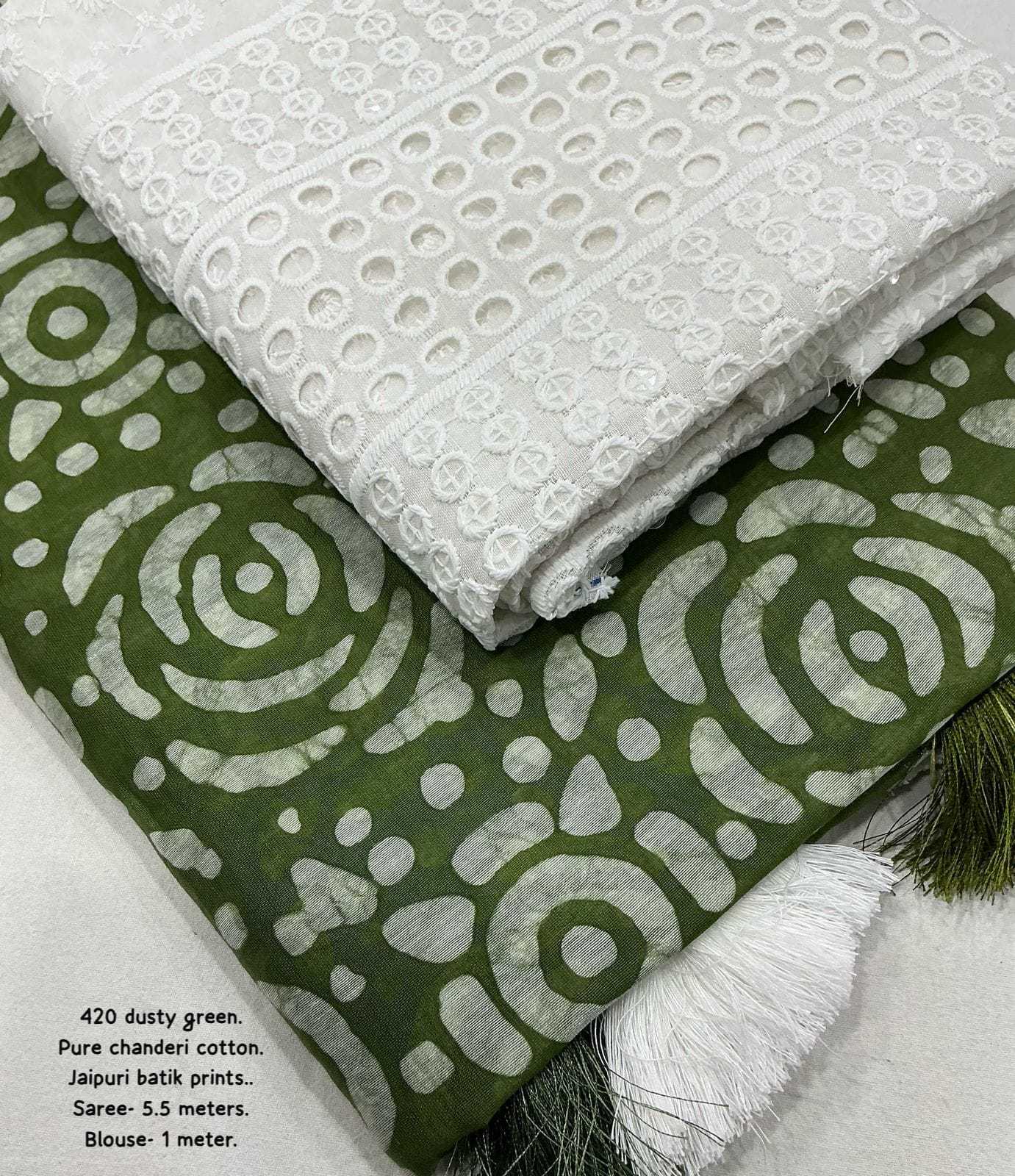 Ynf Chanderi Cotton KESH433 420 Sarees Wholesale Designer Sarees Fancy Sarees Batik Sarees Manufacturer- Kapda Export