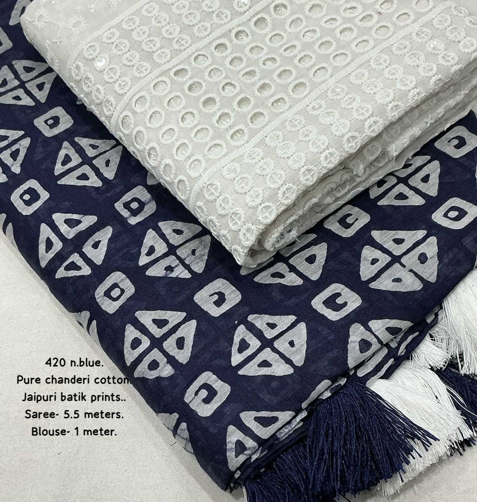 Ynf Chanderi Cotton KESH433 420 Sarees Wholesale Designer Sarees Fancy Sarees Batik Sarees Manufacturer- Kapda Export