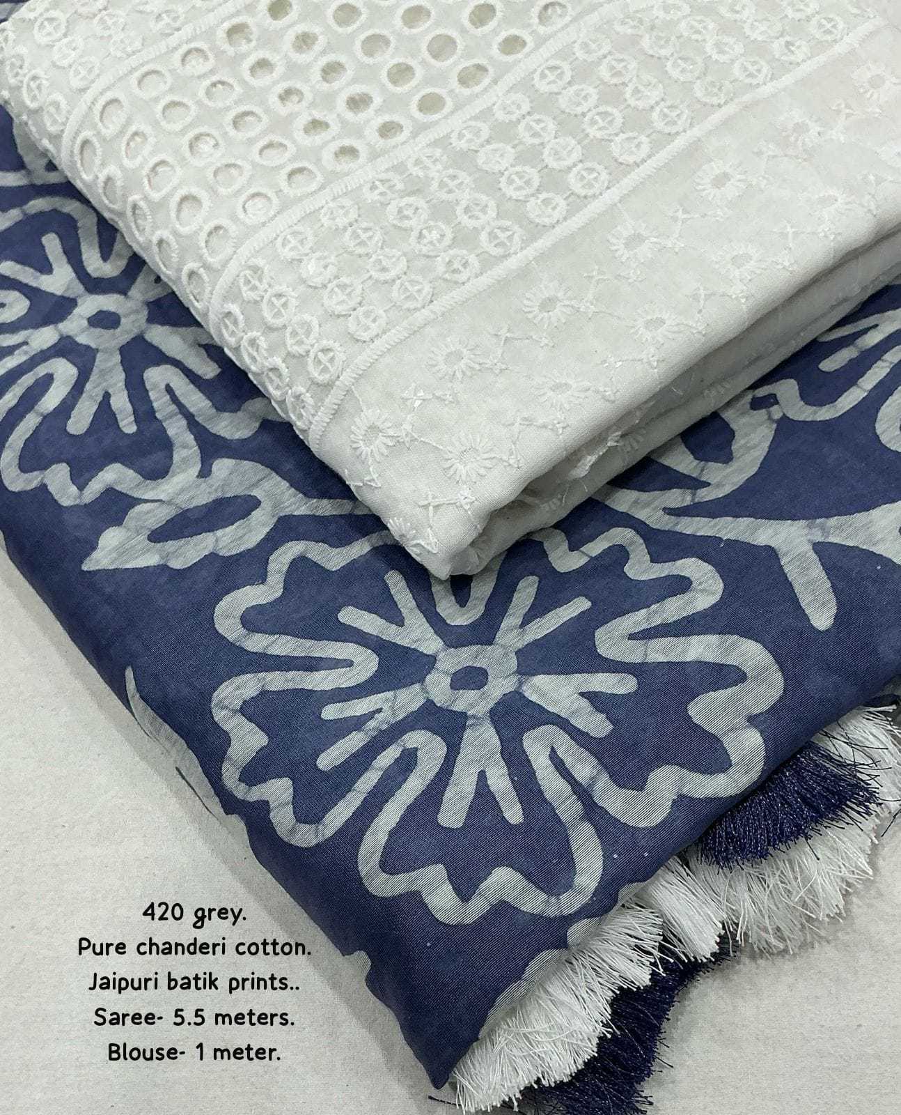 Ynf Chanderi Cotton KESH433 420 Sarees Wholesale Designer Sarees Fancy Sarees Batik Sarees Manufacturer- Kapda Export