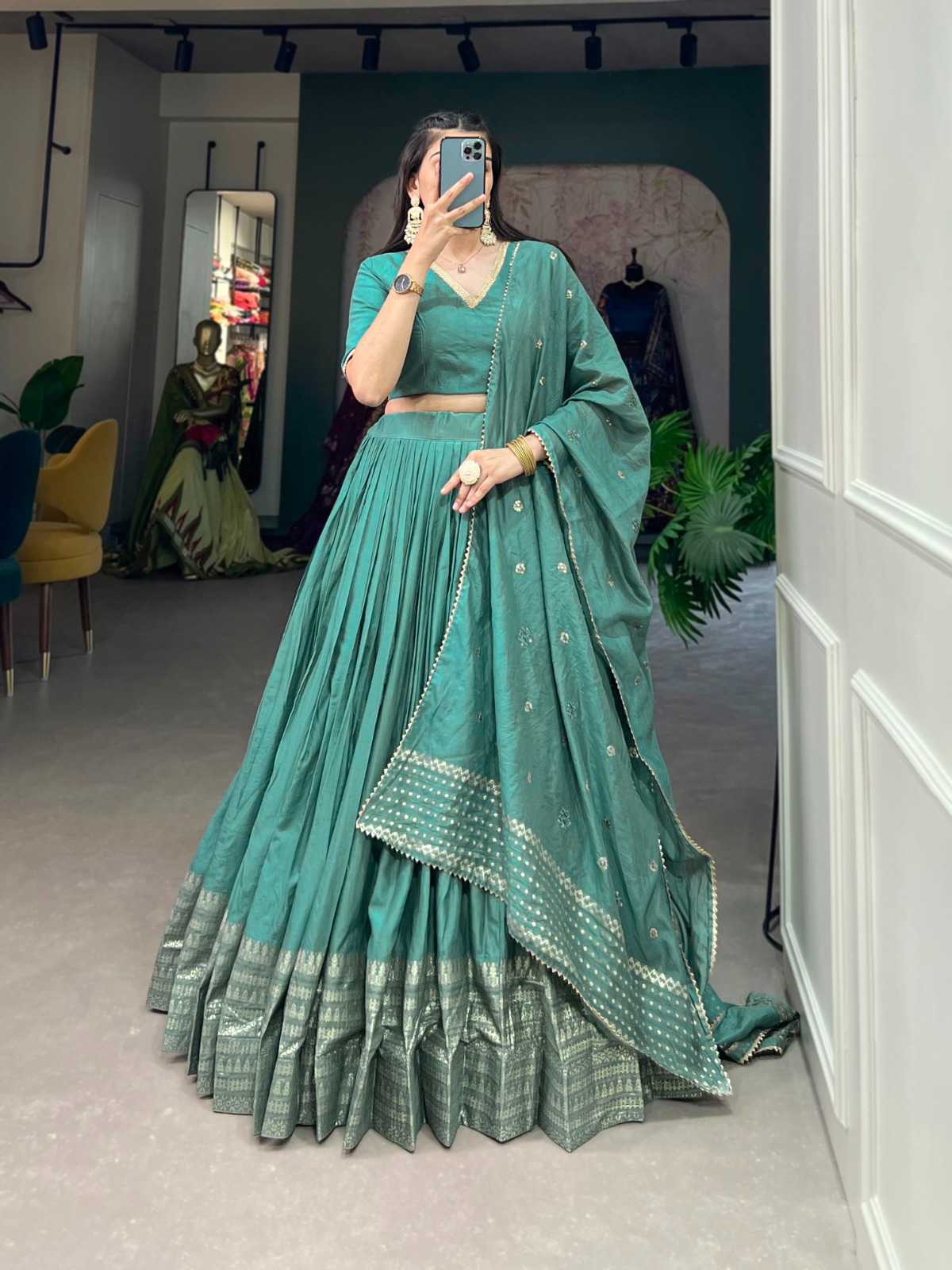 Ynf Chanderi Soft KESH530 LIMCA Lehengas Wholesale Fancy Lehenga Zari Work Lehenga Simple Lehenga Manufacturer- Kapda Export
