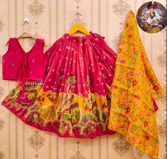 Ynf Chinon Silk RIN235 1001 Kids Wear Wholesale Kids Lehenga Kids Ethnic Wear Kids Navratri Outfits Manufacturer- Kapda Export