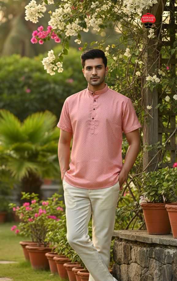 Ynf Cotton KESH481 B-Desi Mens Wear Wholesale Mens Kurtas Men Cotton Kurta Men Short Kurta Manufacturer- Kapda Export