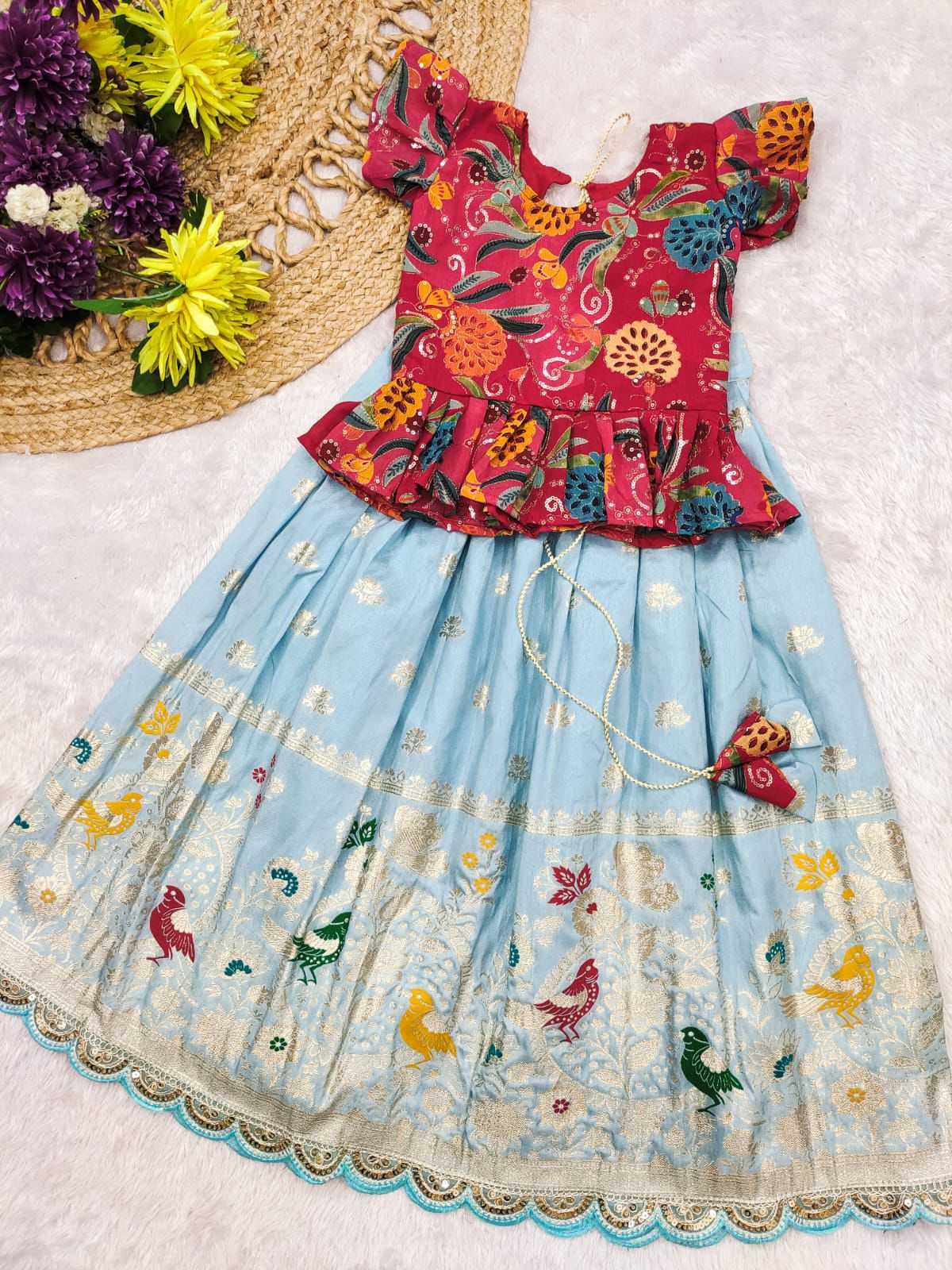 Ynf Crepe RIN235 SANVI Kids Wear Festive Collections Wholesale Girls Frock Kids Festive Wear Kids Party Wear Ethnic Manufacturer- Kapda Export
