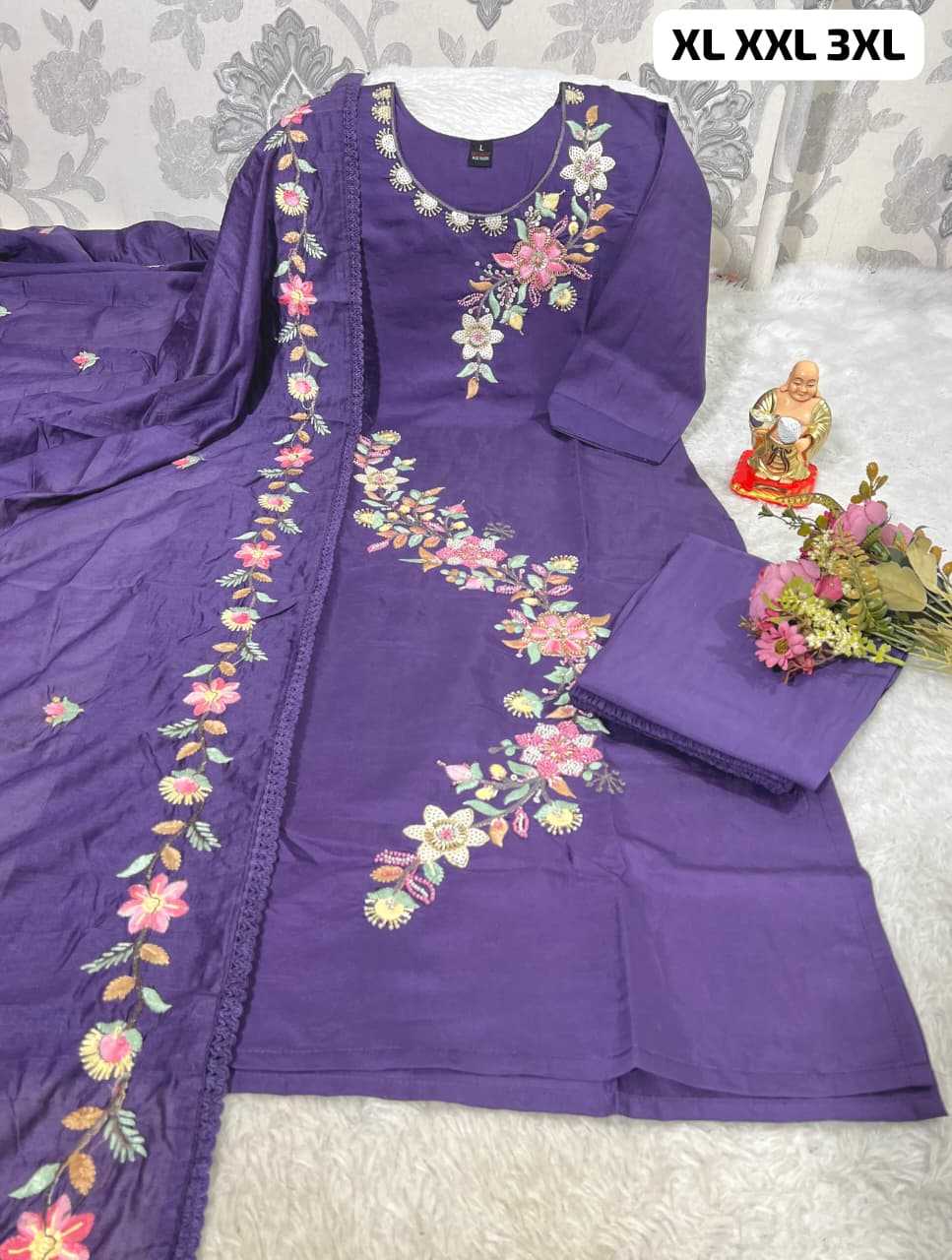 Ynf Heavy Roman Silk KESH594 KOLKATTA Kurti Wholesale Kurti Bottom With Dupatta Ladies Kurti Embroidered Kurtis Manufacturer- Kapda Export